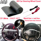 DIY Hand Sewing Fine Leather Auto Car Steering Wheel Cover W/ Needle & Thread