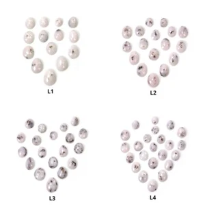 Ópalo rosa corte rosa rebanadas traseras planas ópalo piedra preciosa facetada desigual forma de huevo - Imagen 1 de 5