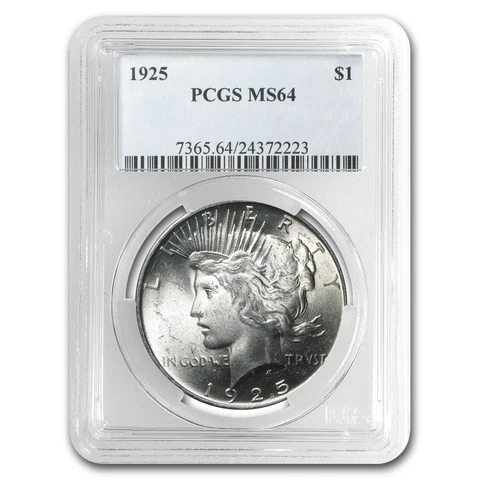 1925 Peace Dollar MS-64 PCGS - SKU #24829 Cover
