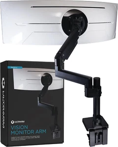 Heavy Duty Monitor Arm for Ultrawide Monitors up to 57" and 44 Lbs, Single Desk - Picture 1 of 12
