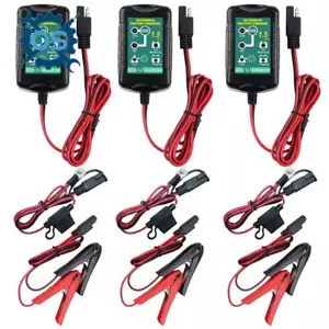 Car Automatic Motorcycle Battery Charger Maintainer Trickle 6V 12V 1.5A 3 Pack - Picture 1 of 10