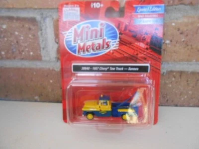 Camión Chevy Sunoco 1957 escala HO Classic Metal Works #30640 {azul amarillo} Foto 1 de 4