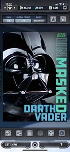 Topps Star Wars Digital Card Trader Blue Unmasked Darth Vader Insert Award - Picture 1 of 1