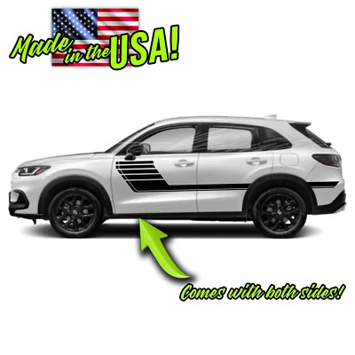 Puerta lateral hockey palo estroboscópico rayas carreras gráficos se adapta a Honda HRV 2023 en adelante Foto 1 de 2