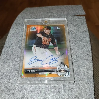 💥 Seth Corry 2017 1st Bowman Chrome Orange Refractor AUTO    08/25 👀. CDA-SCO - Image 1 of 3