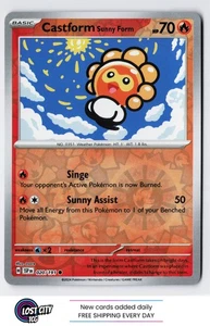 Castform Sunny Form 020/191 - SV08: Surging Sparks Common REVERSE Holo NM - Picture 1 of 2