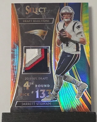 2019 Panini Select Tie-Dye Prizm 21/25 Jarrett Stidham #DS-19 Rookie Patch RC - Image 1 of 2