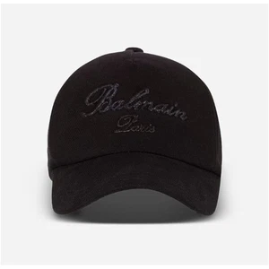 Gorra de béisbol Balmain negra de algodón bordada talla única - Imagen 1 de 13