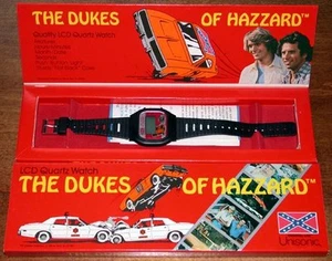 Vintage Fernseher THE DUKES OF HAZZARD LCD QUARZUHR neuwertig VERPACKT alter Ladenbestand nos - Bild 1 von 1