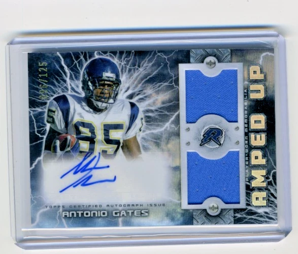 Antonio Gates Salón de la Fama Compuesto Resurgimiento Amplificado 96/125 Reliquia Usado Autógrafo Automático Foto 1 de 1
