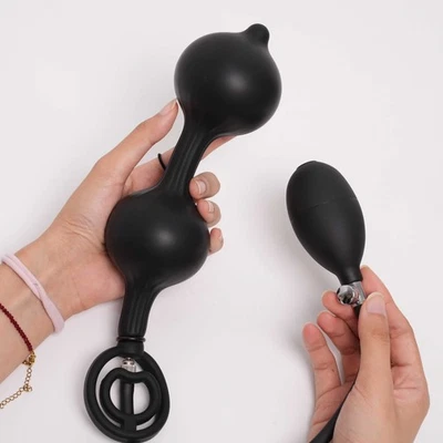 Consolador inflable anal con tapón trasero globo bomba bola dilatador para mujeres hombres juguetes sexuales Foto 1 de 4