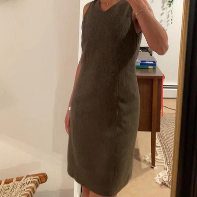 Женское коричневое твидовое платье Ralph-Lauren - Изображение 1 из 4