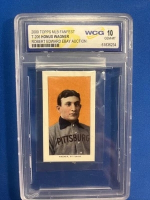 Topps Fanfest T-206 Honus Wagner 2000 graduado WCG como nuevo 10 Foto 1 de 2
