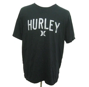 Hurley Herren (Größe Large) schwarz Kurzarm Grafik Spruch Logo T-Shirt Oberteil - Bild 1 von 4