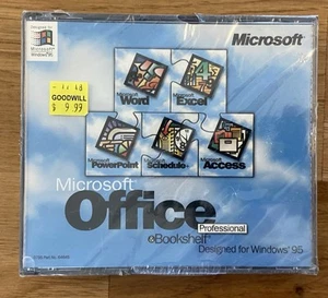 Microsoft Office & Bookshelf Designed for Windows 95 w CD and Key Sealed New - Picture 1 of 2