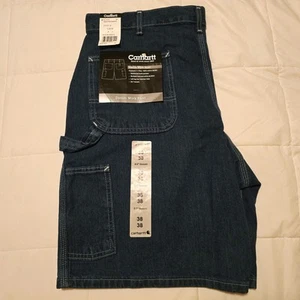 NWT Carhartt B28 DST Carpenter Jean Shorts Mens 36 Denim Vintage Work Jorts RARE - Picture 1 of 14