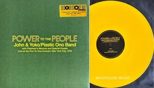JOHN & YOKO 12" EP Power To The People YELLOW VINYL 180 Gram RECORD STORE DAY 25 - Picture 1 of 12