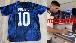 CHRISTIAN PULISIC SIGNIERTES TEAM USA USMNT TRIKOT mit GENAUEM BEWEIS & BECKETT BAS COA - Bild 1 von 5