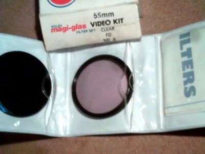 ROLEV 55mm magi-glas Video Kit clear + FD ND. 6 filters w/case  in box - Image 1 of 4