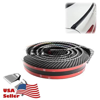 Alerón de techo trasero 3D labio de cola de ala 5 pies universal de fibra de carbono aspecto moldura Foto 1 de 4