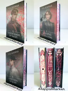 SIGNED Shades of Magic Set by V.E. Schwab OWLCRATE EXCLUSIVE Stenciled ~ Sealed - Picture 1 of 12
