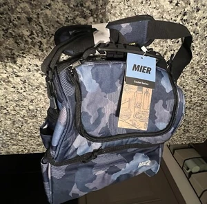 MIER Adult Lunch Bag Cooler Tote Bag Unisex Blue/camo Insulated New - Picture 1 of 4