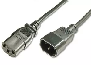 1.5M IEC Red Eléctrica Cable Alargador - IEC C13 Conector a C14 Enchufe - Imagen 1 de 1