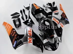 Black Gray Orange Repsol ABS Injection Fairing Kit Fit for 2006 2007 CBR1000RR - Picture 1 of 8