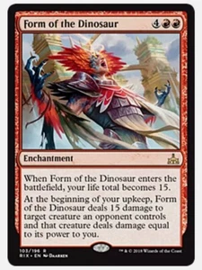 FORM OF THE DINOSAUR ~mtg NM Rivals of Ixalan Rare - Picture 1 of 1