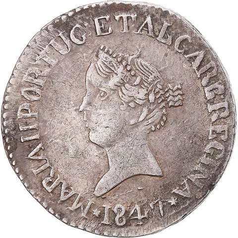 [#1069537] Coin, INDIA-PORTUGUESE, Maria II, Rupia, 1847, Goa, EF, Silver, KM:27 Cover