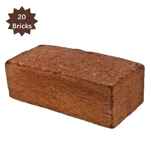 20 x 5 Litre COIR BRICKS - COCONUT FIBRE - PEAT FREE COMPOST - QUICK & DISCREET - Picture 1 of 4