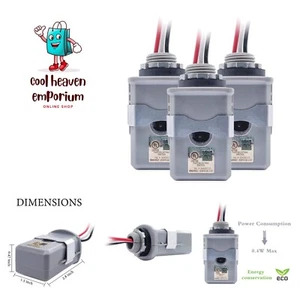 Outdoor Photoelectric Switch Wire-in photocell Stem-Mount Light Control with ... - Picture 1 of 8