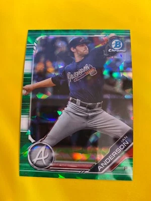 RS26515 2019 Bowman Chrome Draft Sapphire Green #BDC185 Ian Anderson BRAVES /50 - Image 1 of 2
