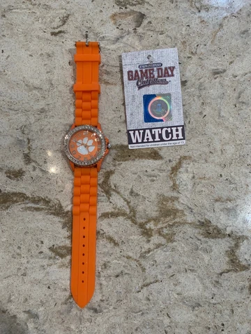 Clemson Tigers Silicon Sparkle Clear Sets Watch-needs battery Cover