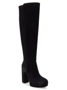 Botas hasta la rodilla Stuart Weitzman Party 40.5/ US 10 B negras gamuza nuevas en caja $895 - Imagen 1 de 12