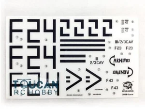 HengLong 1/16 Scale RC Tank USA M1A2 Abrams 3918 Decal Sticker Accessory - Picture 1 of 1