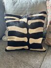 Real Zebra Pillow Case 17x17 inches Real Burchell's zebra leather pillow case