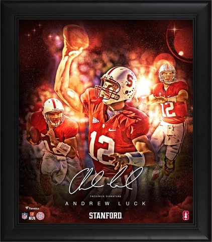 Andrew Luck Stanford Cardinal Frmd 15x17 Stars of the Game Collage - Facsimile Cover