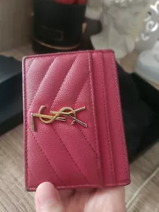 YSL card holder, magenta - Bild 1 von 5