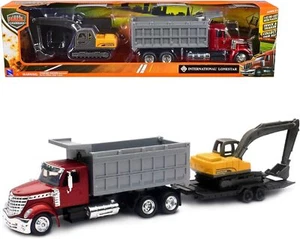 New Ray Toys International Lonestar, Dump Truck w/Excavator 1:43 Scale 18" - Picture 1 of 1
