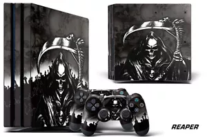 Skin Decal Wrap For PS4 PRO Playstation 4 Pro Console + Controller Stickers REAP - Picture 1 of 1