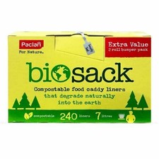 BioSack  Paclan BioSack Compostable Food Caddy Liners Kitchen Waste Rolls, 2 kg