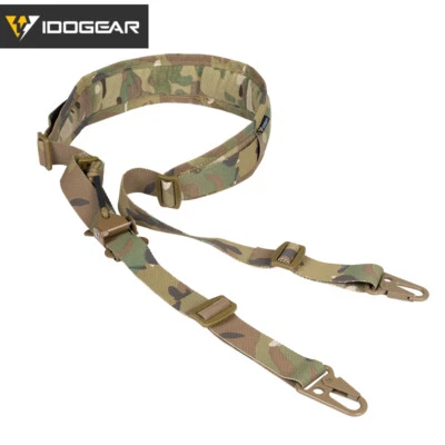 IDOGEAR Tactical Rifle Sling Ferro Style Slingster 2 Point Hunting Quick Pull