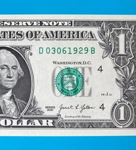 March 6, 1929 / 3 June 1929 : D 03061929 B $1 One Dollar Bill BIRTHDAY Note*UNC* - Picture 1 of 3