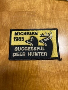 1983 Successful Deer Hunter DNR Michigan Patch 3 5/8" x 2 1/2" - Picture 1 of 3