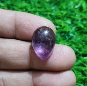 Cabochon pera ametista viola naturale 18,60 ct pietra preziosa sfusa per gioielli - Foto 1 di 6