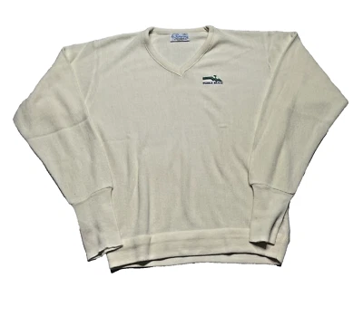 Suéter de Playa Guijarro Años 80 De Colección Para Hombres XL Pickering Hecho en EE. UU. Cuello en V Golf Foto 1 de 4