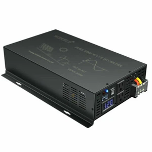 24V to120V Pure Sine Wave Inverter 3000W Solar Power Converter Home Battery Camp - Picture 1 of 9