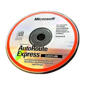 Microsoft AutoRoute Express Europa 98 Win95 CD uniquement planificateur d'itinéraire guide de voyage - Photo 1/3