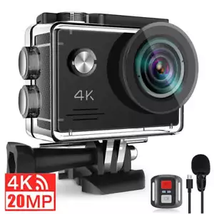 CAMPARK Action Camera 4K 20MP, WiFi Waterproof Camera 170° with EIS External Mic - Picture 1 of 9